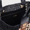 imageSam Edelman Marley Raffia Collapsible Small Tote BagBlack Mix