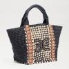 imageSam Edelman Marley Raffia Collapsible Small Tote BagBlack Mix