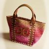 imageSam Edelman Marley Raffia Collapsible Small Tote BagCoral