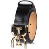 imageSam Edelman Womens Casual DoubleE Logo Plaque Buckle Leather Belt for Jeans and TrousersBlack