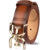 imageSam Edelman Womens Casual DoubleE Logo Plaque Buckle Leather Belt for Jeans and TrousersTan