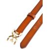 imageSam Edelman Womens Doublee Plaque Logo Buckle Skinny Fashion Trouser BeltTan