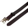 imageSam Edelman Womens Fashion DoubleE Plaque Logo Buckle Slim Textured Belt for Jeans Dresses and TrousersBrown