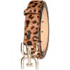 imageSam Edelman Womens Fashion DoubleE Plaque Logo Buckle Slim Textured Belt for Jeans Dresses and TrousersLeopard