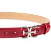 imageSam Edelman Womens Fashion DoubleE Plaque Logo Buckle Slim Textured Belt for Jeans Dresses and TrousersRed