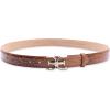 imageSam Edelman Womens Fashion DoubleE Plaque Logo Buckle Slim Textured Belt for Jeans Dresses and TrousersTan Croc