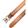 imageSam Edelman Womens Fashion DoubleE Plaque Logo Buckle Slim Textured Belt for Jeans Dresses and TrousersTan Croc