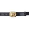 imageSam Edelman Womens Fully Adjustable Fashion Plaque Buckle Leather Belt for Jeans Trousers and DressesBlack
