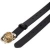 imageSam Edelman Womens Fully Adjustable Fashion Plaque Buckle Leather Belt for Jeans Trousers and DressesBlack