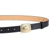 imageSam Edelman Womens Fully Adjustable Fashion Plaque Buckle Leather Belt for Jeans Trousers and DressesBlack