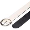 imageSam Edelman Womens TwoinOne Reversible Center Bar Buckle Belt Black Centerbar SmallIvoryBlack