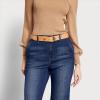 imageSam Edelman Womens Western Style Embroidered Leather Fashion Belt for Jeans Trousers and DressesSaddle Embroidered