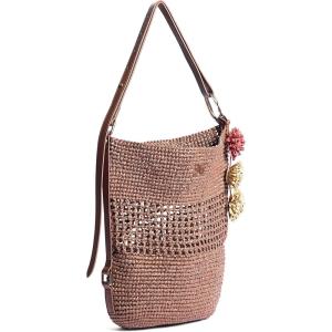 imageSam Edelman Marcie Open Weave Raffia Bucket HandbagBronze