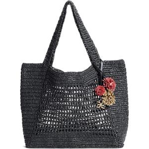 imageSam Edelman Marcie Open Weave raffia Tote BagBlack