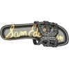 imageSam Edelman Womens Bay Flat SandalBlack Suede Gem