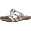 imageSam Edelman Womens Bay Flat SandalLiquid Soft Silver