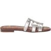 imageSam Edelman Womens Bay Flat SandalLiquid Soft Silver