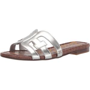 imageSam Edelman Womens Bay Flat SandalLiquid Soft Silver