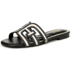 imageSam Edelman Womens Bay Flat SandalModern IvoryBlack Multi