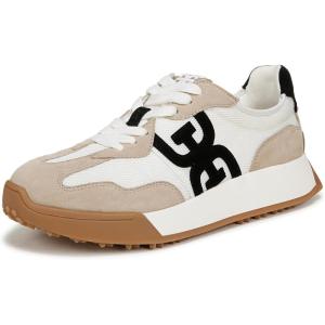 imageSam Edelman Womens Langley Lace Up SneakerWhiteTanBlack