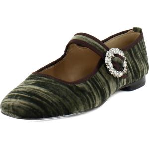 imageSam Edelman Womens Michaela Stud Mary Jane FlatWinter Moss Crystal