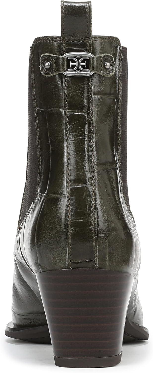 imageSam Edelman Womens Ashtyn Ankle BootDeep Olive Croco