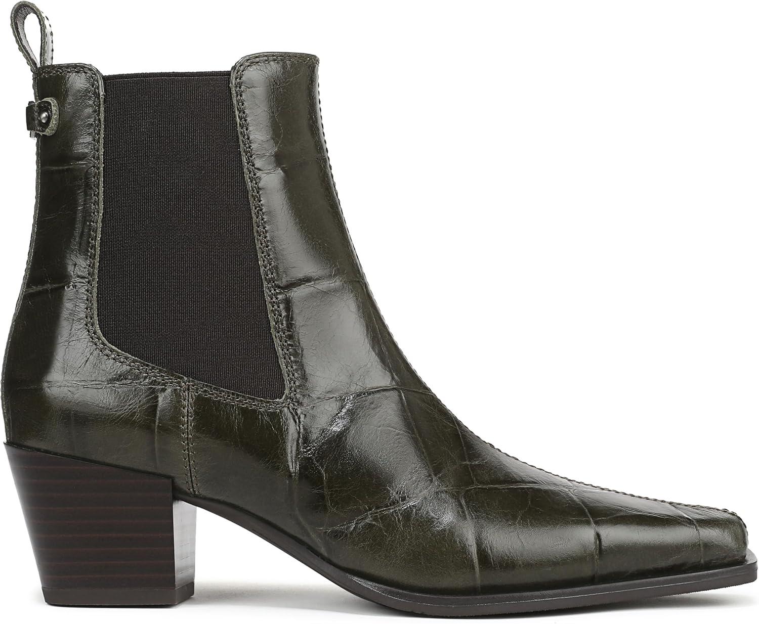 imageSam Edelman Womens Ashtyn Ankle BootDeep Olive Croco