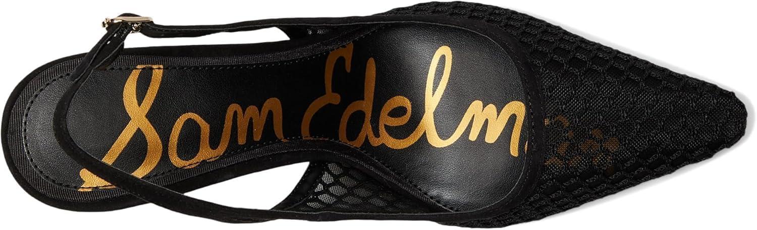 imageSam Edelman Womens Bianka Sling PumpBlack Suede Net Mesh