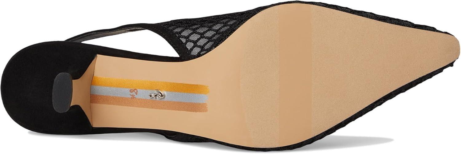 imageSam Edelman Womens Bianka Sling PumpBlack Suede Net Mesh