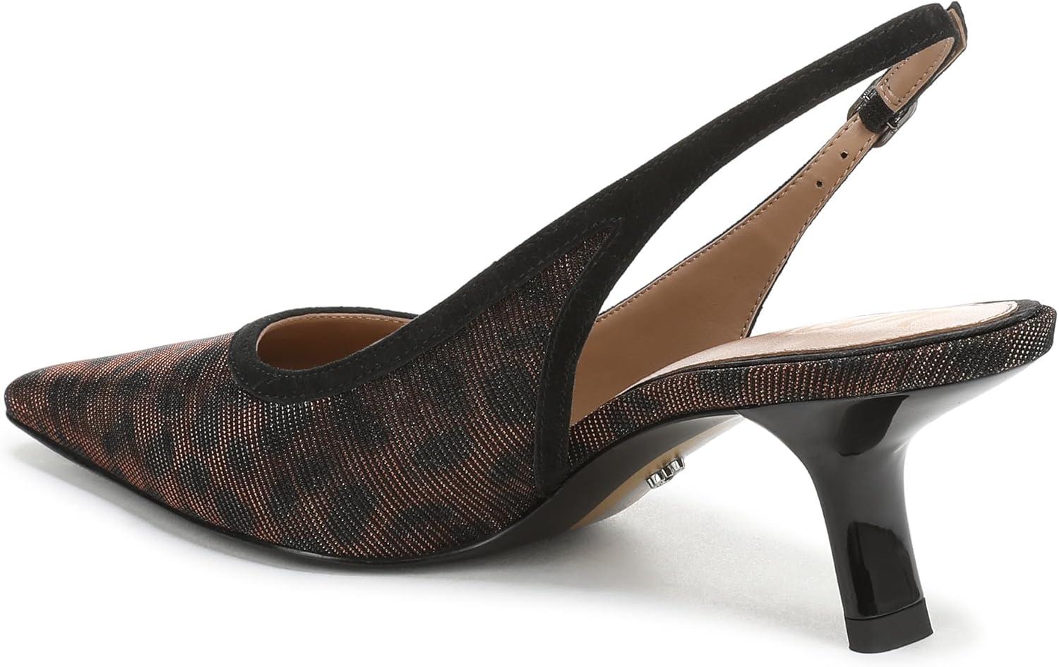 imageSam Edelman Womens Bianka Sling PumpGilded Brown Leopard Glitz