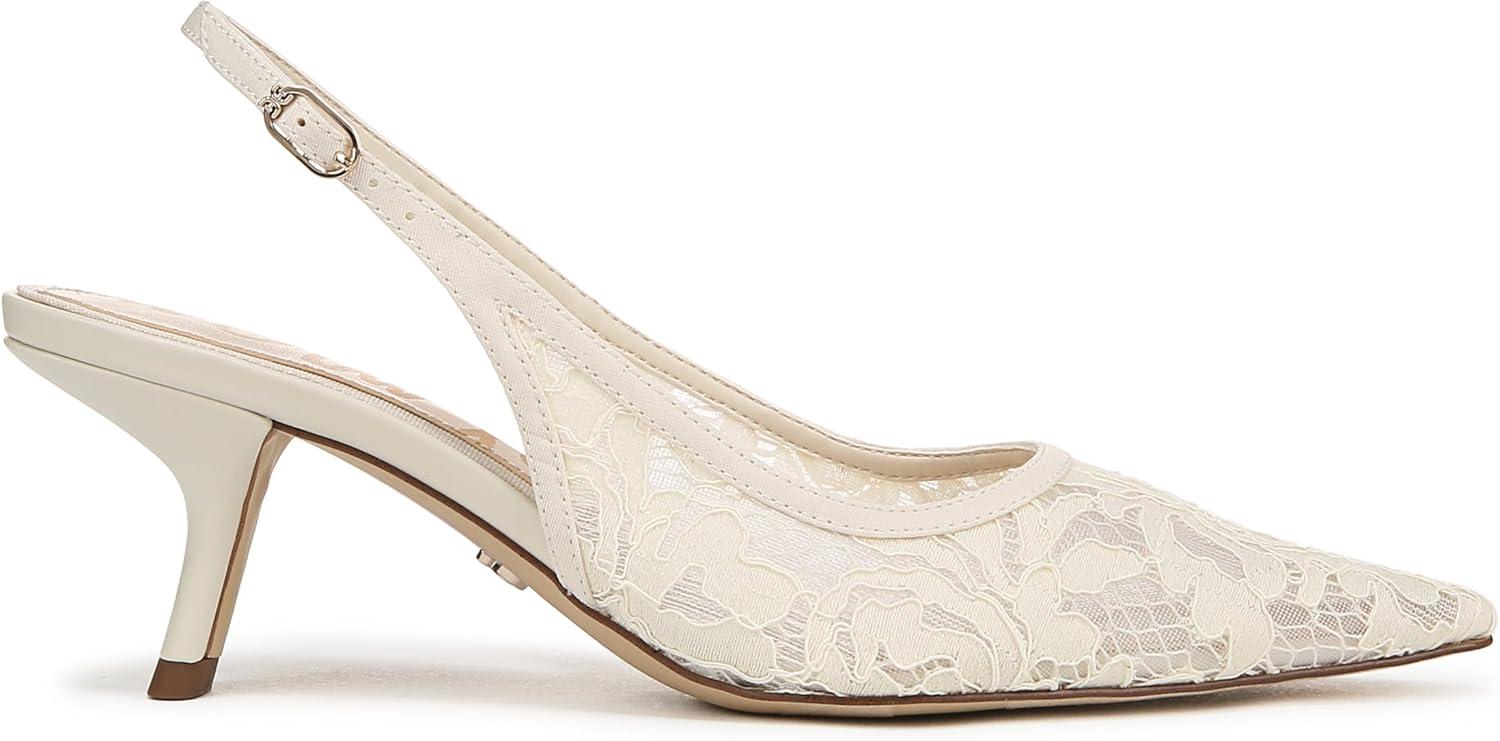 imageSam Edelman Womens Bianka Sling PumpIvory Lace