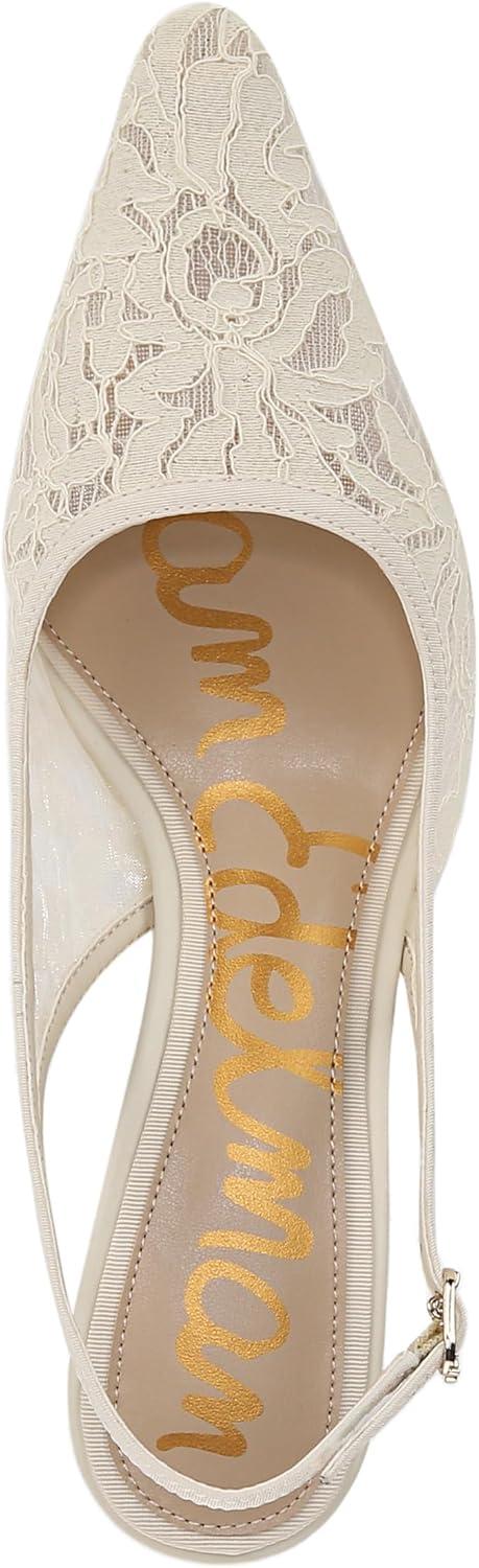 imageSam Edelman Womens Bianka Sling PumpIvory Lace