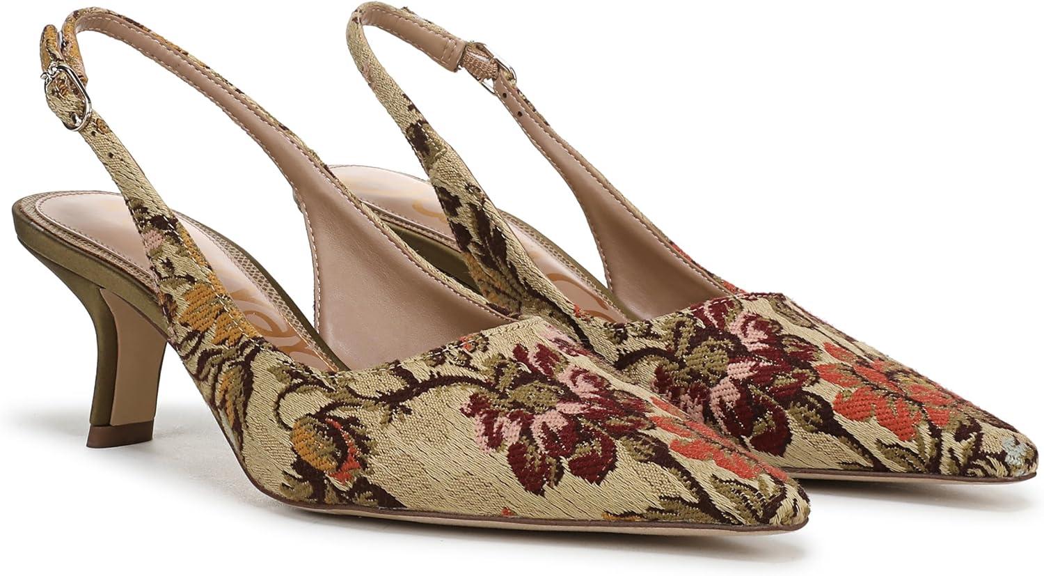 imageSam Edelman Womens Bianka Sling PumpNatural Floral Multi