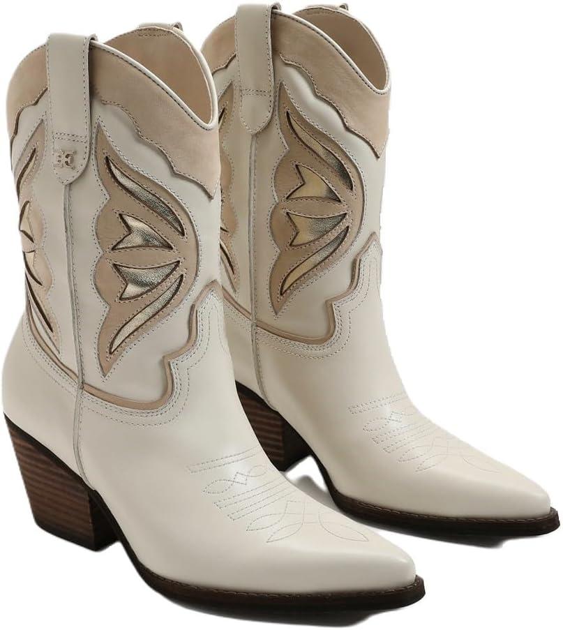 imageSam Edelman Womens Penny Leather Riding BootModern Ivory Leather