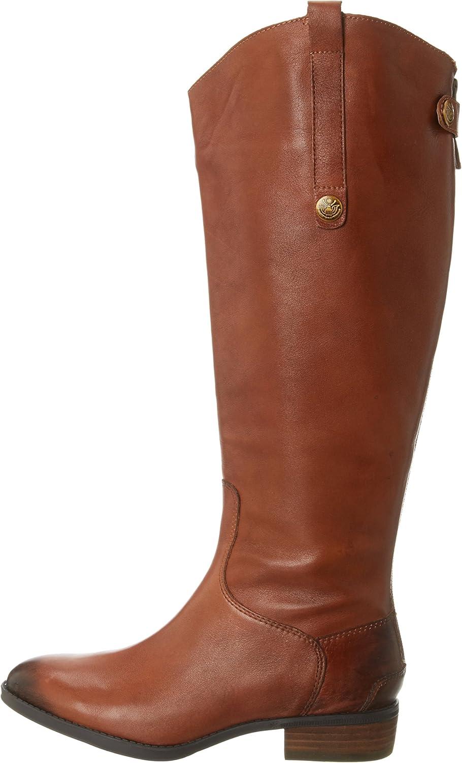 imageSam Edelman Womens Penny Leather Riding BootWhiskey Leather Wide Calf