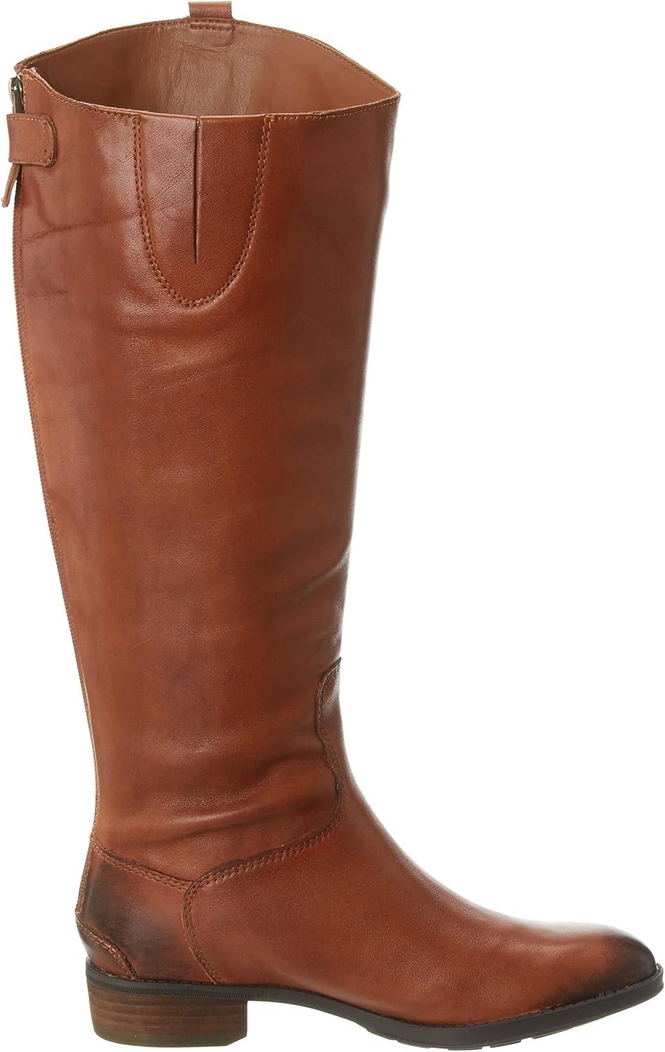 imageSam Edelman Womens Penny Leather Riding BootWhiskey Leather Wide Calf