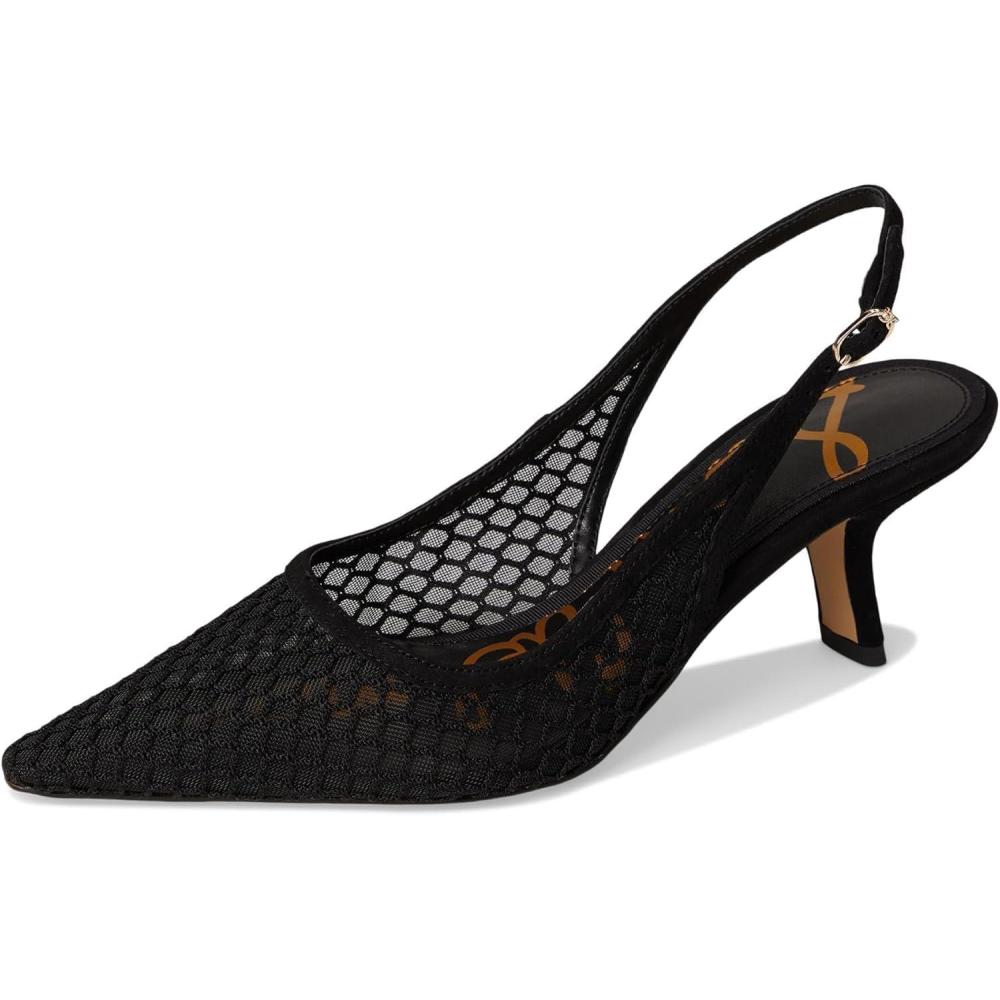 imageSam Edelman Womens Bianka Sling PumpBlack Suede Net Mesh