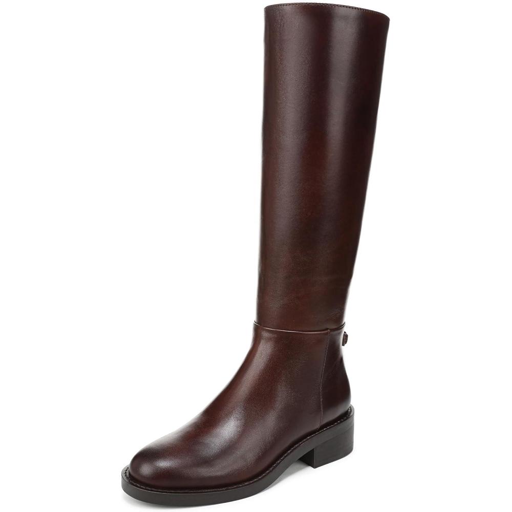 imageSam Edelman Womens Milla Equestrian BootDark Brown Wide Calf
