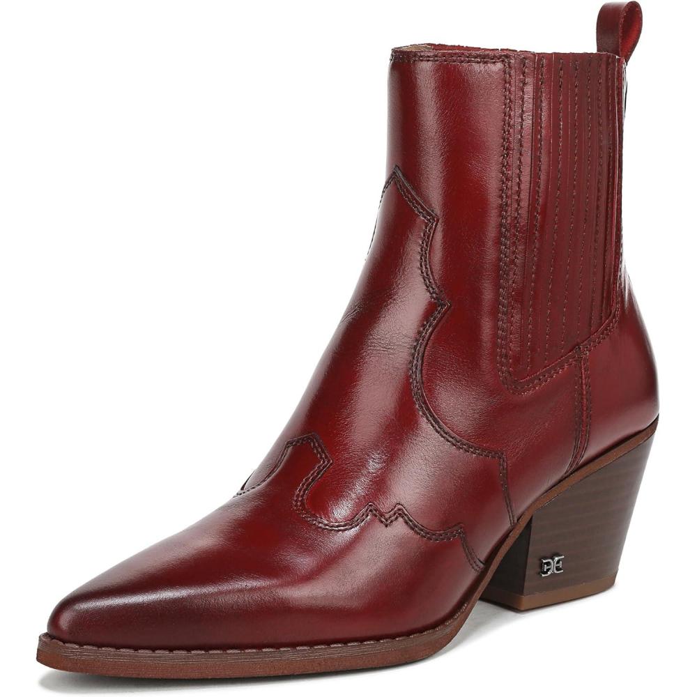 imageSam Edelman Womens West Western BootDeep Scarlet