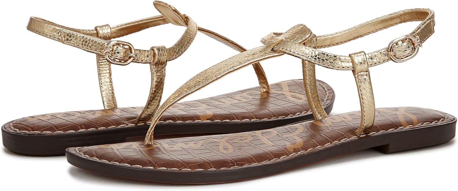 imageSam Edelman Womens Gigi Flat SandalAmber Gold