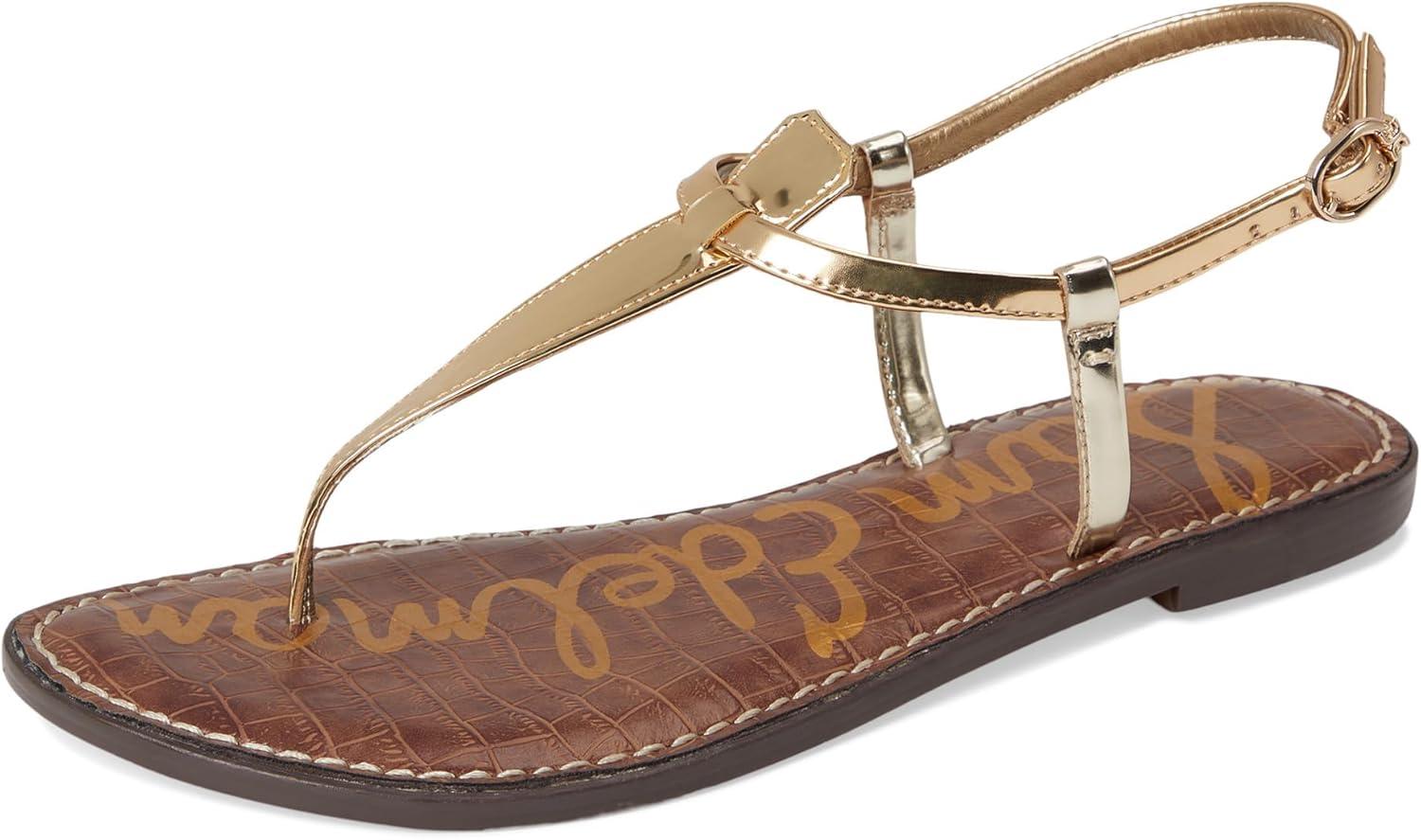 imageSam Edelman Womens Gigi Flat SandalGold QuartzAmber Go