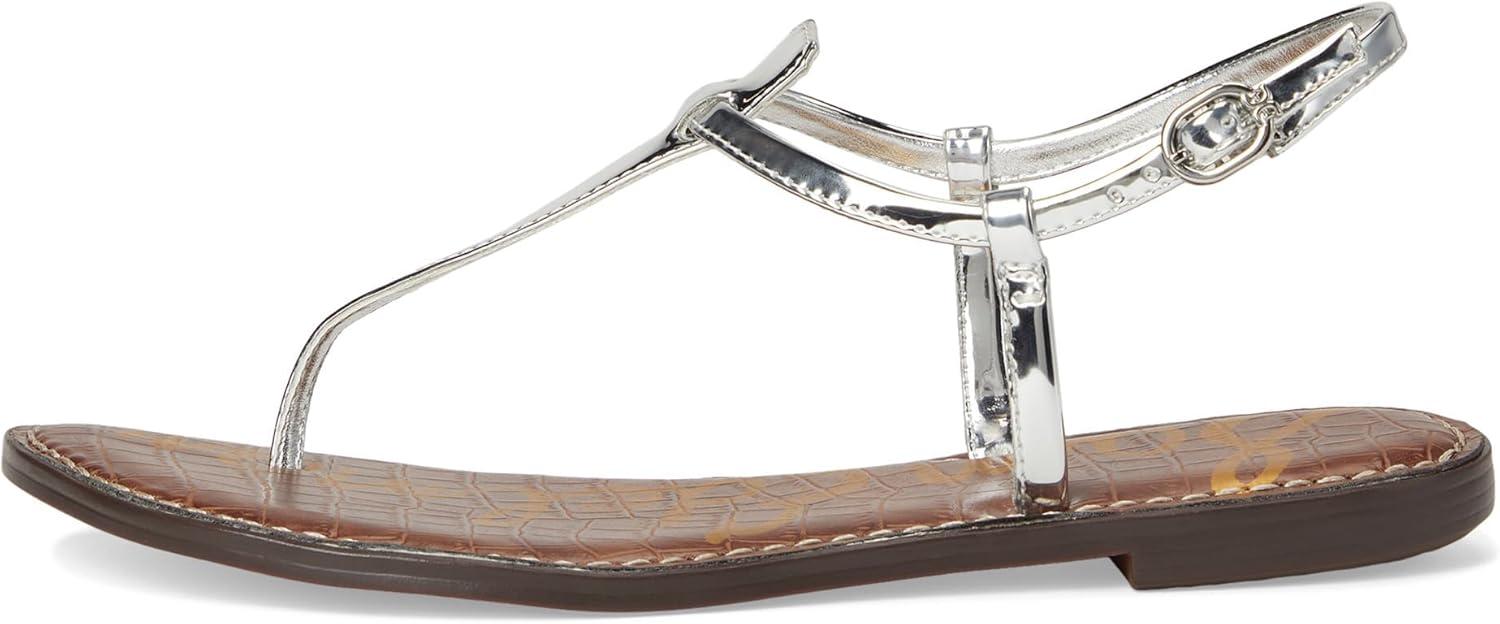 imageSam Edelman Womens Gigi Flat SandalSoft Silver