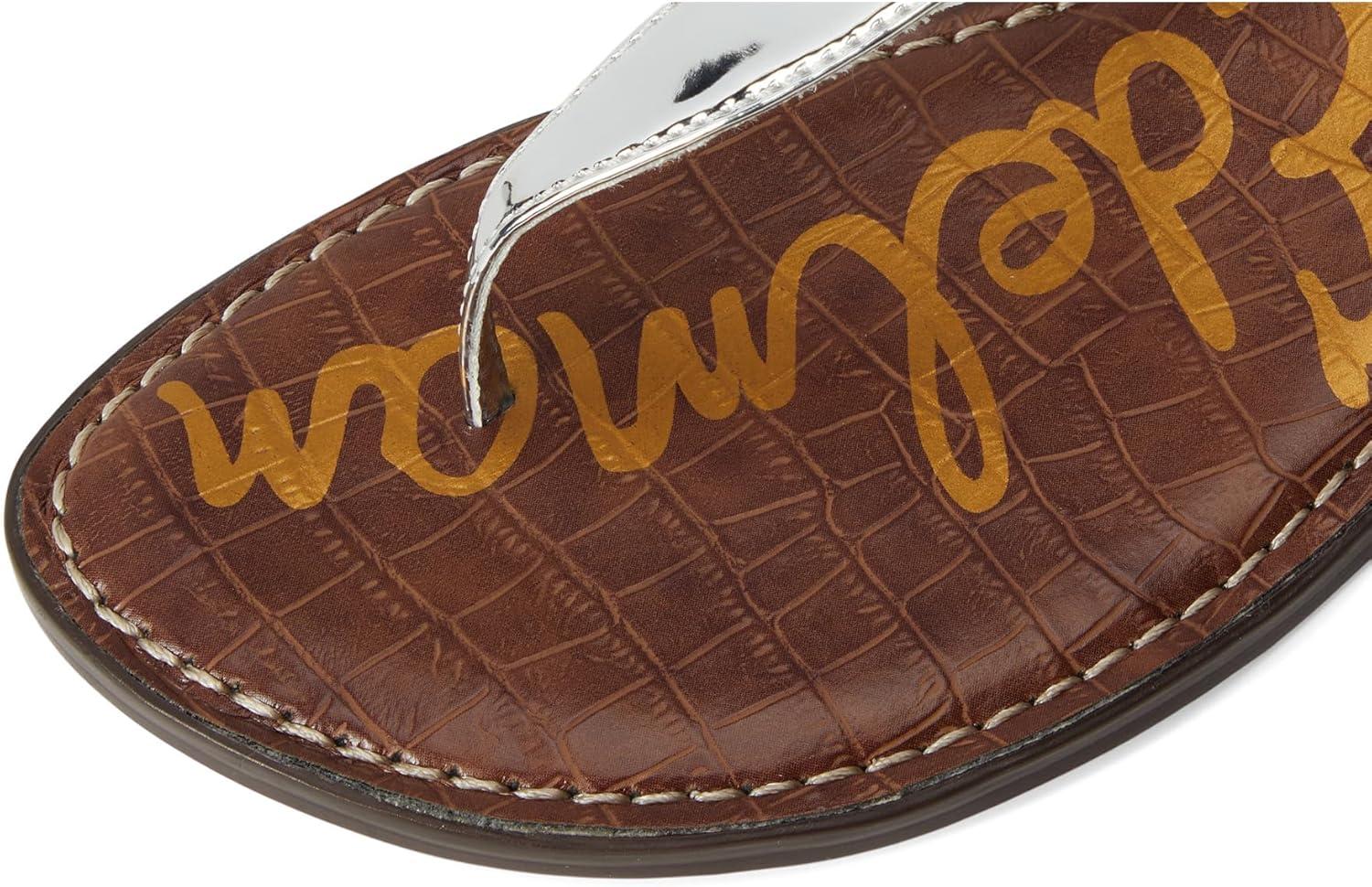 imageSam Edelman Womens Gigi Flat SandalSoft Silver