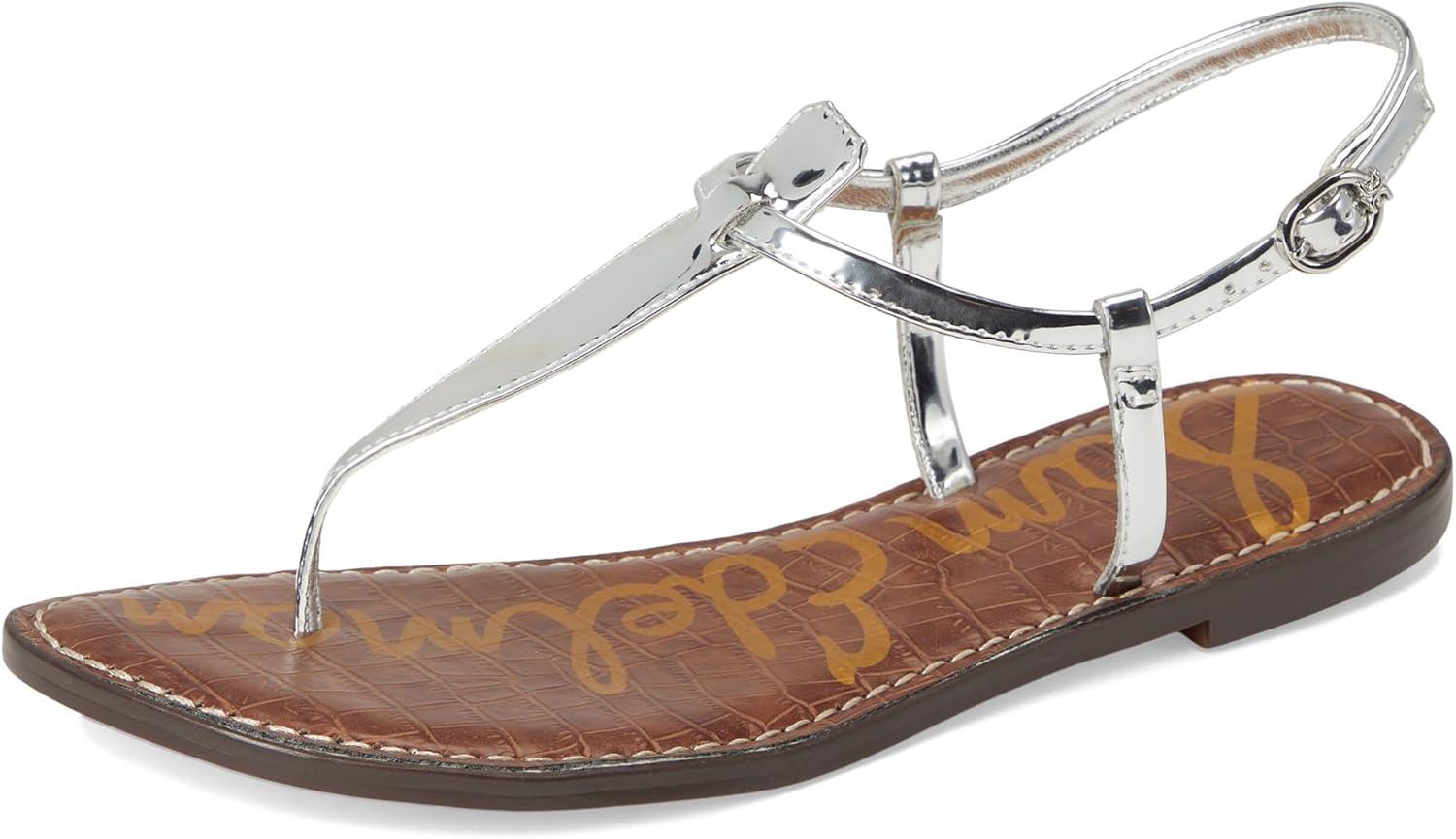 imageSam Edelman Womens Gigi Flat SandalSoft Silver