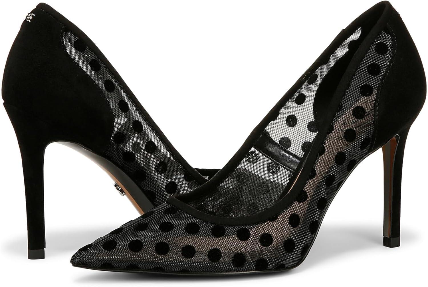 imageSam Edelman Womens Hazel Mesh PumpBlack Polka Dot
