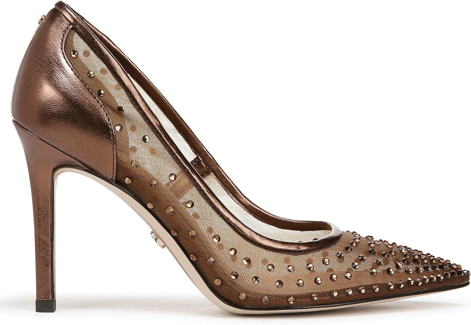 imageSam Edelman Womens Hazel Mesh PumpBronze Metallic Glitz