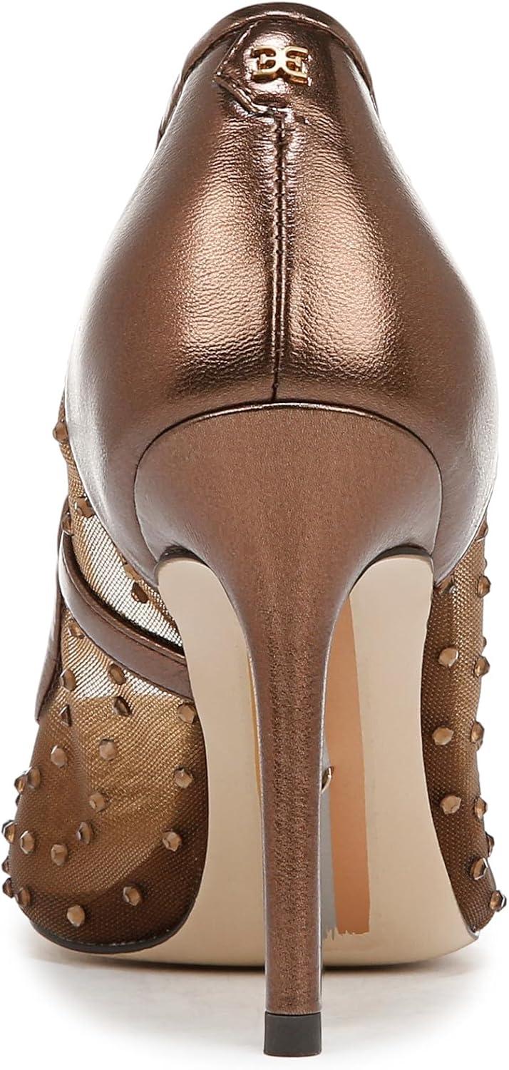 imageSam Edelman Womens Hazel Mesh PumpBronze Metallic Glitz