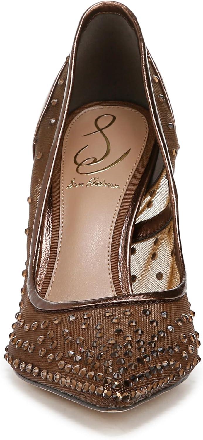 imageSam Edelman Womens Hazel Mesh PumpBronze Metallic Glitz