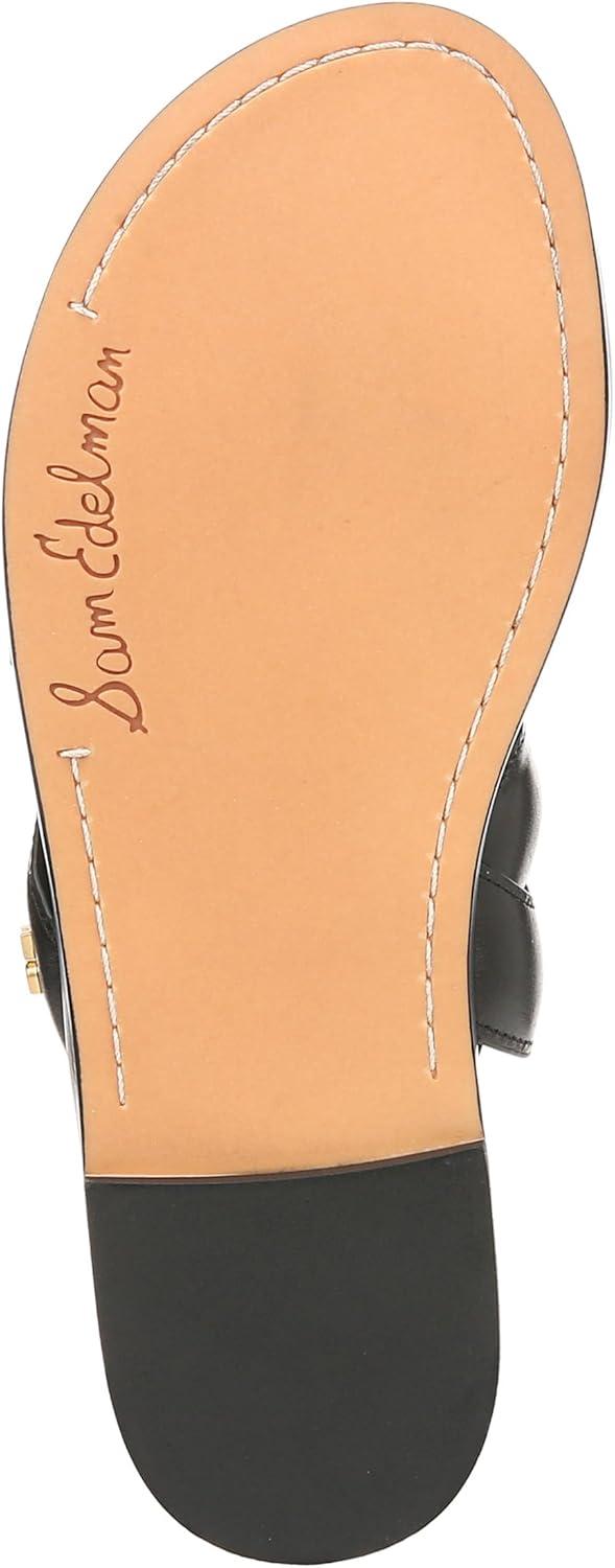 imageSam Edelman Womens Hellen Flat SandalBlack Leather