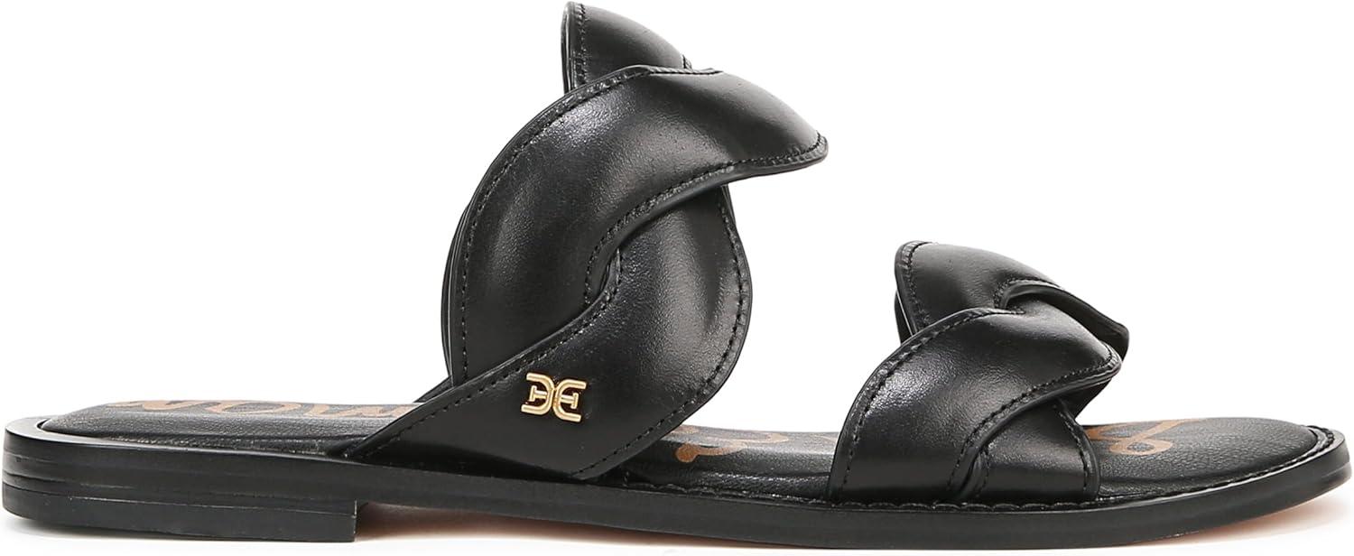 imageSam Edelman Womens Hellen Flat SandalBlack Leather